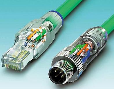 圖3 按入電纜芯、剪斷，且蓋好防護蓋：無論是RJ45還是M12連接器，它們都能夠?qū)崿F(xiàn)快速且可靠的安裝