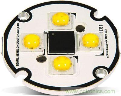 Acrich2　ACLED在LED數(shù)量增加、亮度表現(xiàn)提升，可直接AC電源驅(qū)動(dòng)，簡省驅(qū)動(dòng)電路設(shè)計(jì)空間與成本