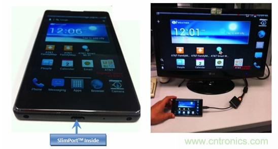 采用SlimPort接口技術(shù)的新一代Google Nexus手機樣機。