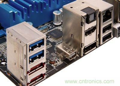 在高檔、新穎的主板，已經(jīng)開始搭載Thunderbolt高速傳輸接口