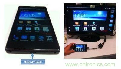 SlimPort支持新一代智能機和平板電腦連接至任何高清顯示設備,并兼容MyDP標準