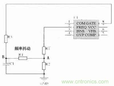 對(duì)于采用單顆鏡像電阻設(shè)定頻率，比如IR1150