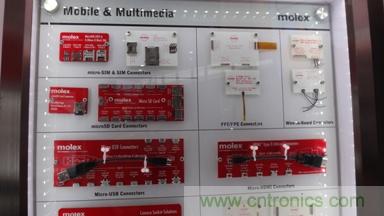 Molex MicroSIM、MicroSD、MicroUSB和MicroHDMI連接器