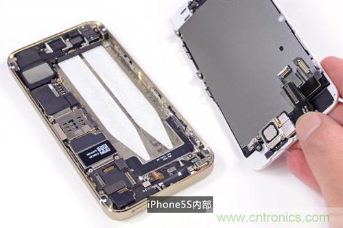 土豪金iPhone 5S拆解：內(nèi)部結(jié)構(gòu)升級，維修難度增加