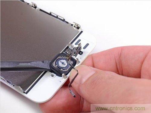 土豪金iPhone 5S拆解：內(nèi)部結(jié)構(gòu)升級，維修難度增加