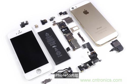 土豪金iPhone 5S拆解：內(nèi)部結(jié)構(gòu)升級，維修難度增加