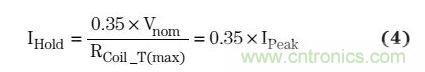 計算DRV110的IPeak和IHold