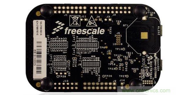 飛思卡爾傳感器融合套件中的開發(fā)板。(圖像:飛思卡爾)