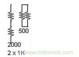 兩個電阻，兩種組合。這個很簡單。