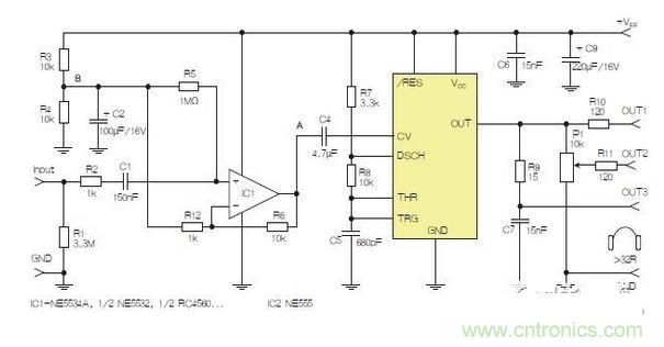 基于555定時器的D類耳機(jī)驅(qū)動器可作為理想的實用放大器