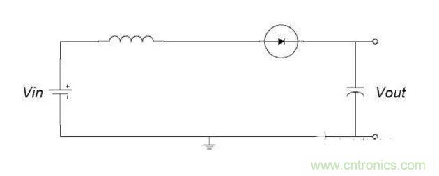開關(guān)斷開(三極管截止)時的等效電路