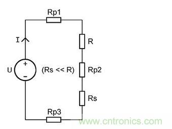 帶簡(jiǎn)單的阻性負(fù)載電流監(jiān)視功能的典型電源控制應(yīng)用。