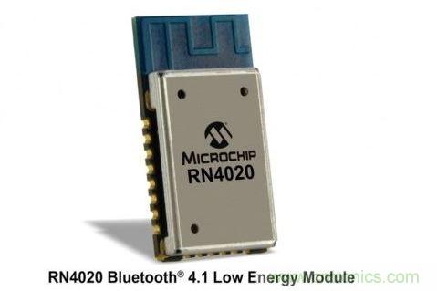 Microchip公司的RN4020模塊集成了包括天線在內(nèi)完整的低功耗藍(lán)牙射頻電路。RN4020采用密封的10mm x17mm x 2mm封裝，內(nèi)置有板載陶瓷天線、2.4GHz的低功耗藍(lán)牙收發(fā)器、帶完整的嵌入式低功耗藍(lán)牙協(xié)議棧的微控制器以及UART和USB接口。