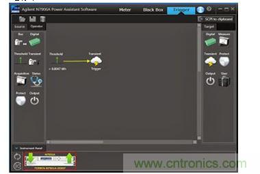 在圖形化軟件中生成一個(gè)能量限制設(shè)置，并加載到安捷倫APS 電源