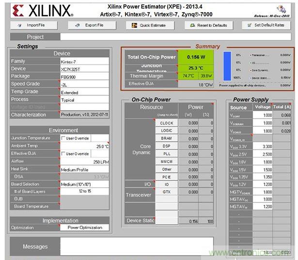 功率估算器工具。