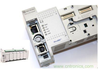 圖1：Allen-Bradley Micro850可編程邏輯控制器(PLC)的價(jià)格約為500美元，是高度堅(jiān)固、可配置、隔離性和易用性方面的標(biāo)桿，盡管有PC/嵌入式計(jì)算設(shè)備的競(jìng)爭(zhēng)，仍在工廠自動(dòng)化領(lǐng)域中保持著強(qiáng)勢(shì)地位。
