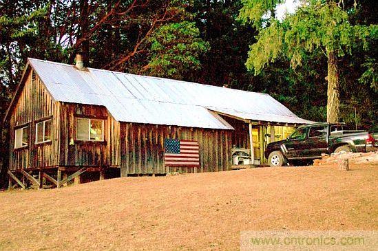 圖1：位于加州北部的小木屋。