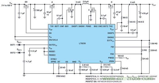 為汽車電子系統(tǒng)提供供電和保護，無開關(guān)噪聲，效率高達99.9%