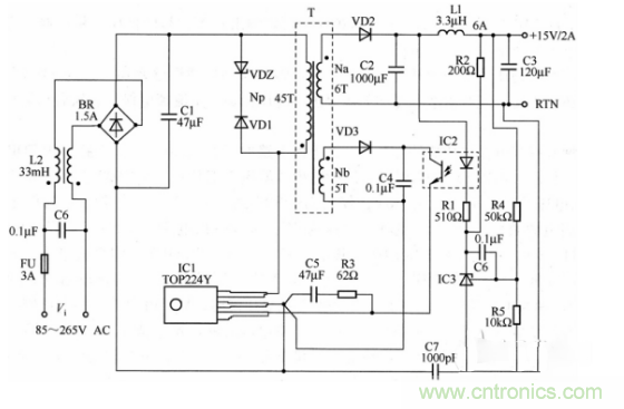 六款簡單的開關電源電路設計，內(nèi)附原理圖詳解