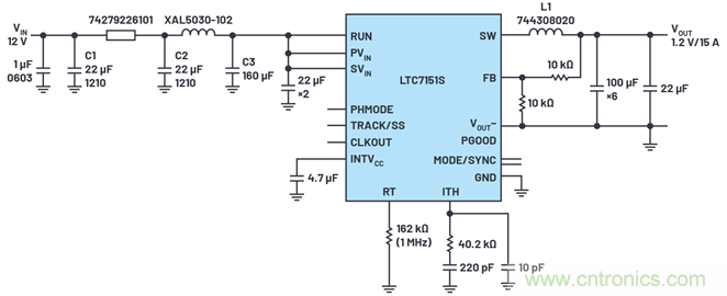 使用高效率、高頻率、低EMI DC/DC轉(zhuǎn)換器降低對陶瓷電容的電源要求