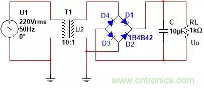 如何選擇單相橋式整流濾波電路中的電容電阻？