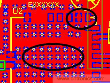 如何引腳接地十字焊盤，過孔完全接地?