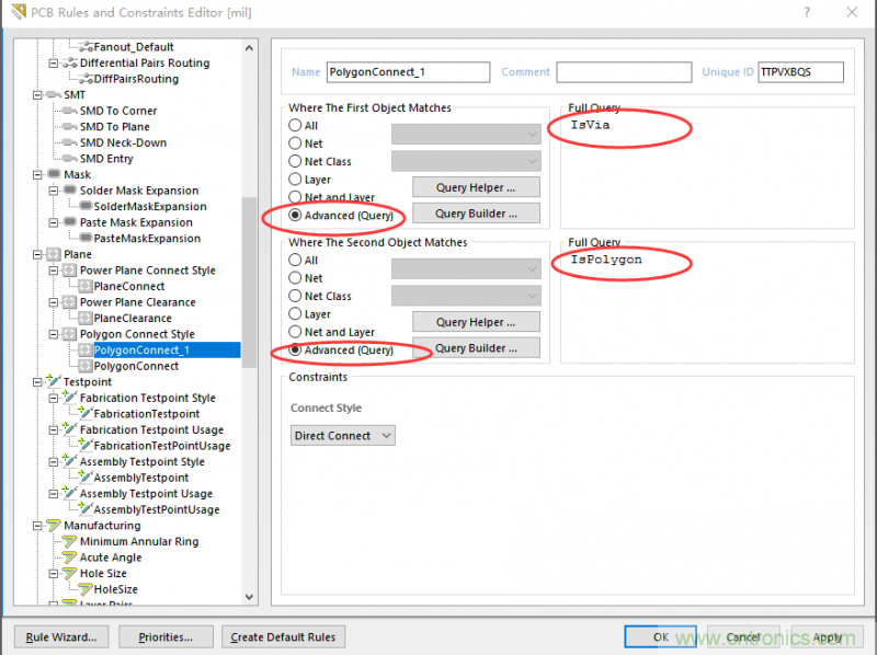 如何引腳接地十字焊盤，過孔完全接地?