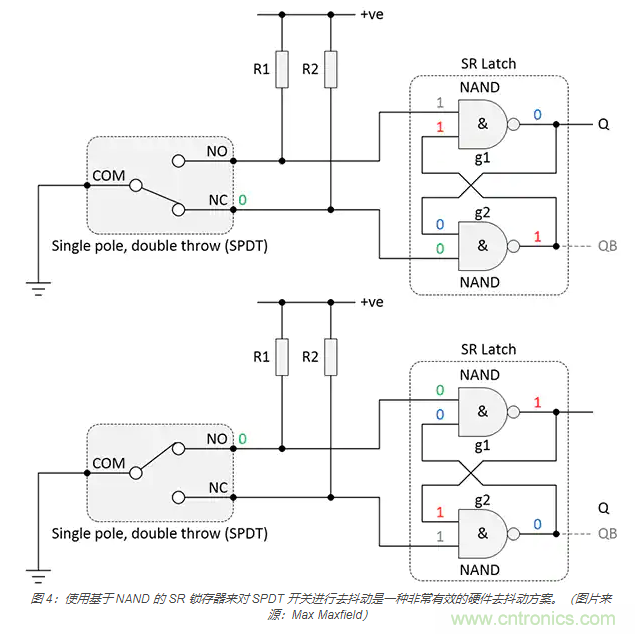 當(dāng)軟件去抖動不合適時，如何實現(xiàn)開關(guān)和繼電器硬件去抖動？