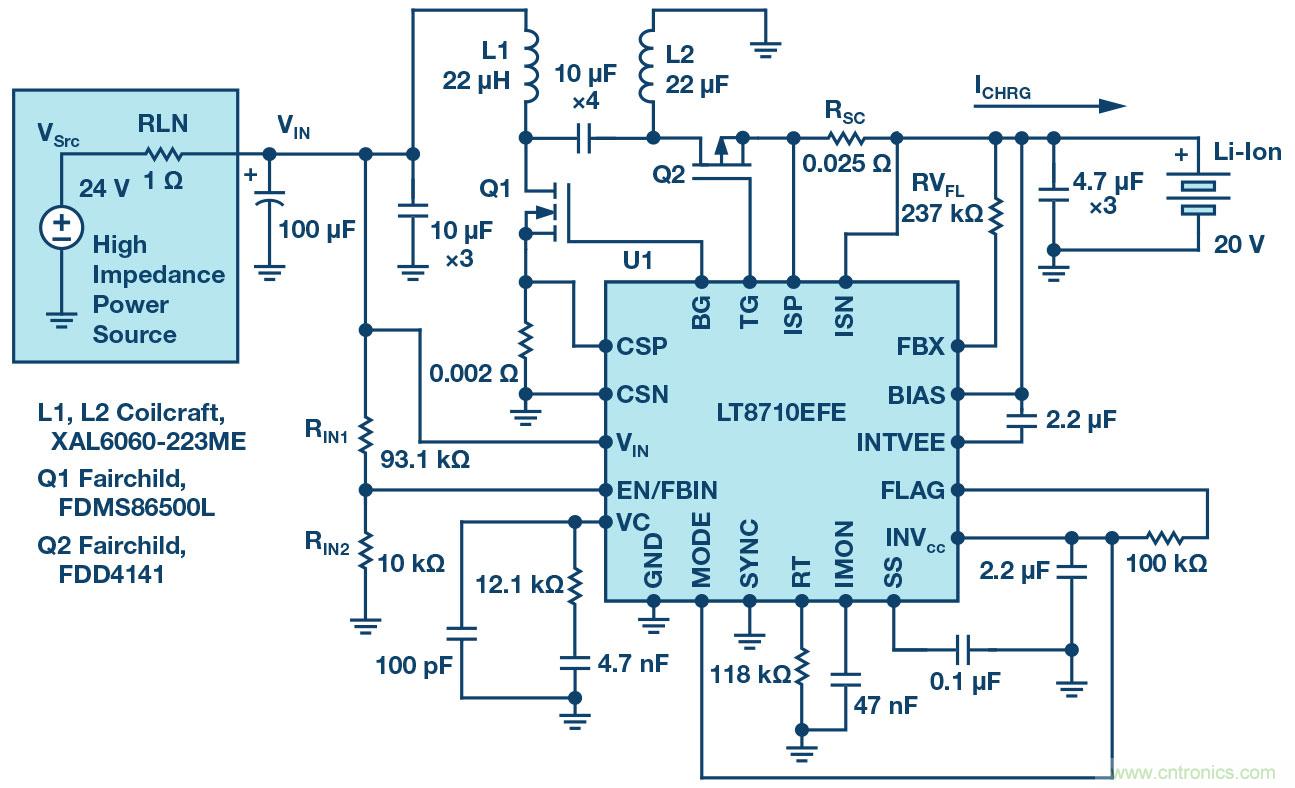 LT8710多功能 DC/DC控制器解決了高阻抗、超長工業(yè)電源線的電壓降問題