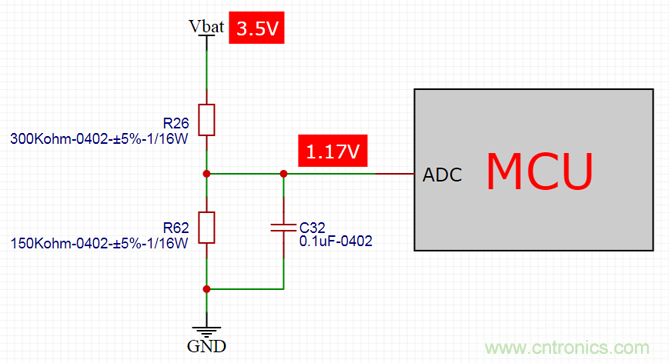 電池電壓偵測電路&ldquo;踩坑&rdquo;：分壓電阻的精度竟然是5%，不是1%