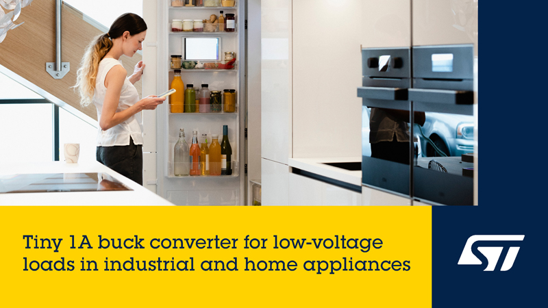 ST 新款微型單片降壓轉(zhuǎn)換器，用于智能電表、家電和工業(yè)電源轉(zhuǎn)換器提供低電壓電源