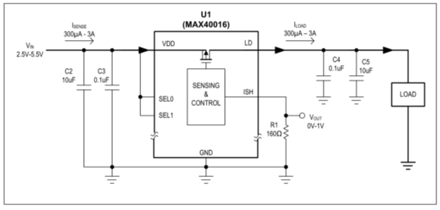 擴大40年期電源電壓范圍，從<300uA到3A無電阻電流檢測解決方案