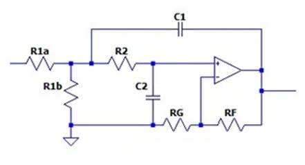 二階運(yùn)算放大器的低通、帶通和高通濾波器設(shè)計(jì)