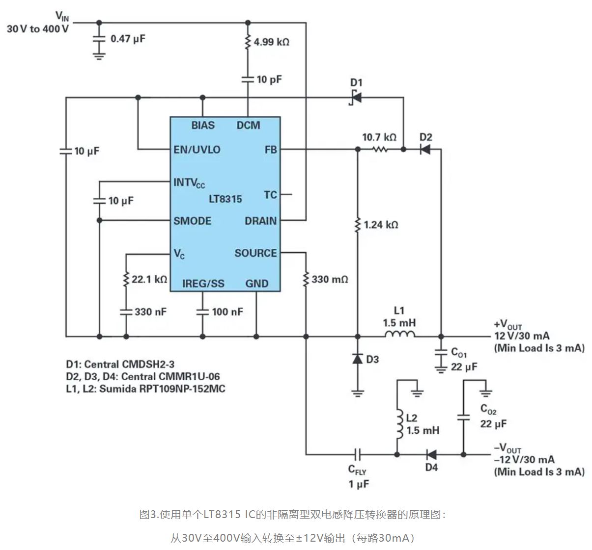 單個(gè)IC也能構(gòu)建緊湊、高效的雙極性穩(wěn)壓器