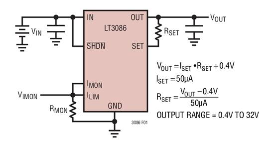 利用LT3080x電流源基準(zhǔn)線性穩(wěn)壓器停機(jī) 利用LT3080x電流源基準(zhǔn)線性穩(wěn)壓器停機(jī)