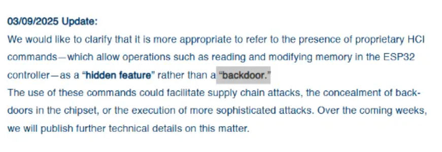 樂鑫ESP32系列芯片被曝存在“后門”？官方緊急回應(yīng)